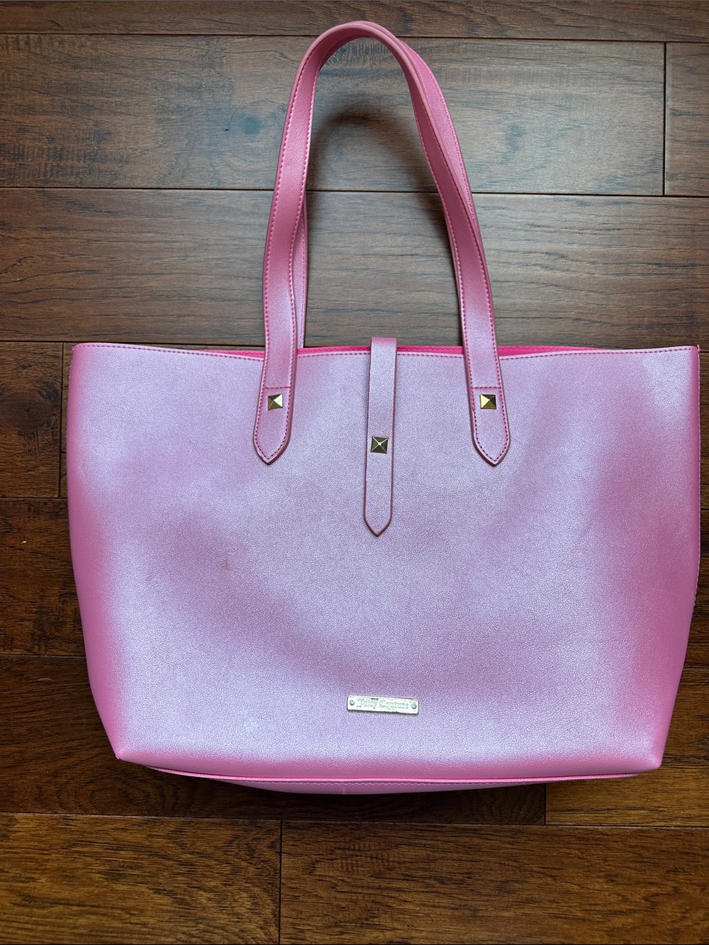 Pink Tote Bag - Shimmer Finish